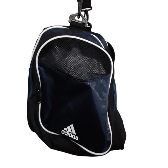 Adidas Duffle Gym Bag ASHL Hockey/Molson Canadian Navy White 3 Stripe - Picture 3 of 4